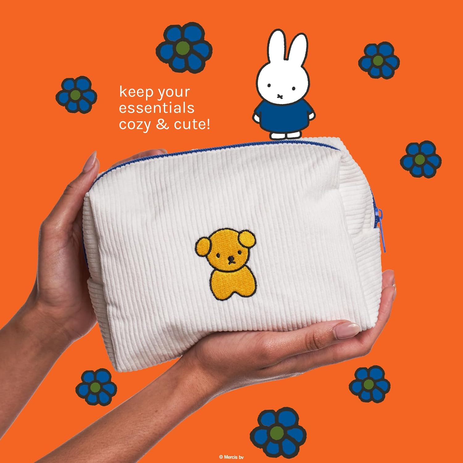The Crème Shop Miffy Perfect Travel Makeup Bag, Cute Zipper Toiletry Pouch - Image 2