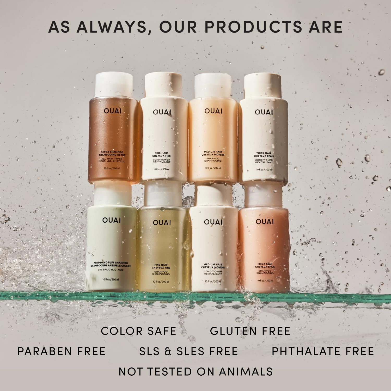 OUAI Fine Hair Shampoo & Conditioner Set - Travel Size (3 Oz) | Volumizing Shampoo & Conditioner - With Strengthening Keratin, Biotin & Chia Seed Oil - Sulfate, Paraben & Phthalate Free - Image 9