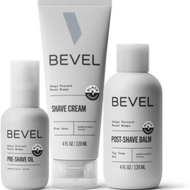 Bevel Shaving Kit for Men - Includes Pre Shave Oil, Shaving Cream, and After Shave Balm, Helps Reduce Skin Irritation and Prevent Razor Bumps