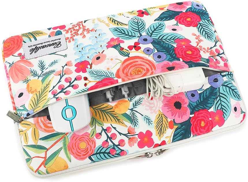 Canvaslife Garden Rose Waterproof Patten Laptop Sleeve 14 inch 14.0 inch Laptop case Bag - Image 2