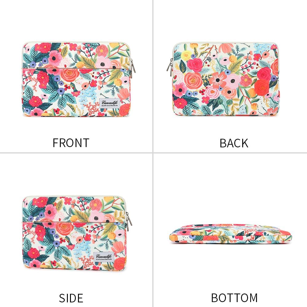 Canvaslife Garden Rose Waterproof Patten Laptop Sleeve 14 inch 14.0 inch Laptop case Bag - Image 4