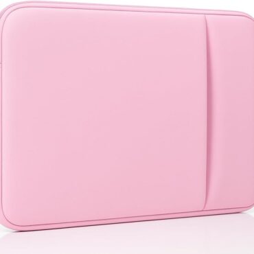 Laptop Sleeve for MacBook Neo/Air/Pro 13 inches A18/M5/M4/M3/M2/M1 Chip 2026-2020 A3404 A3449 A3240 A3113 with 2 Pockets Tablet Bag Case Accessories (Bright Blush Pink)